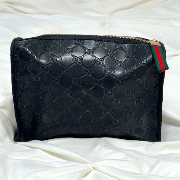 GUCCI RUBBER BLACK COSMETIC BAG - Picture 7 of 10